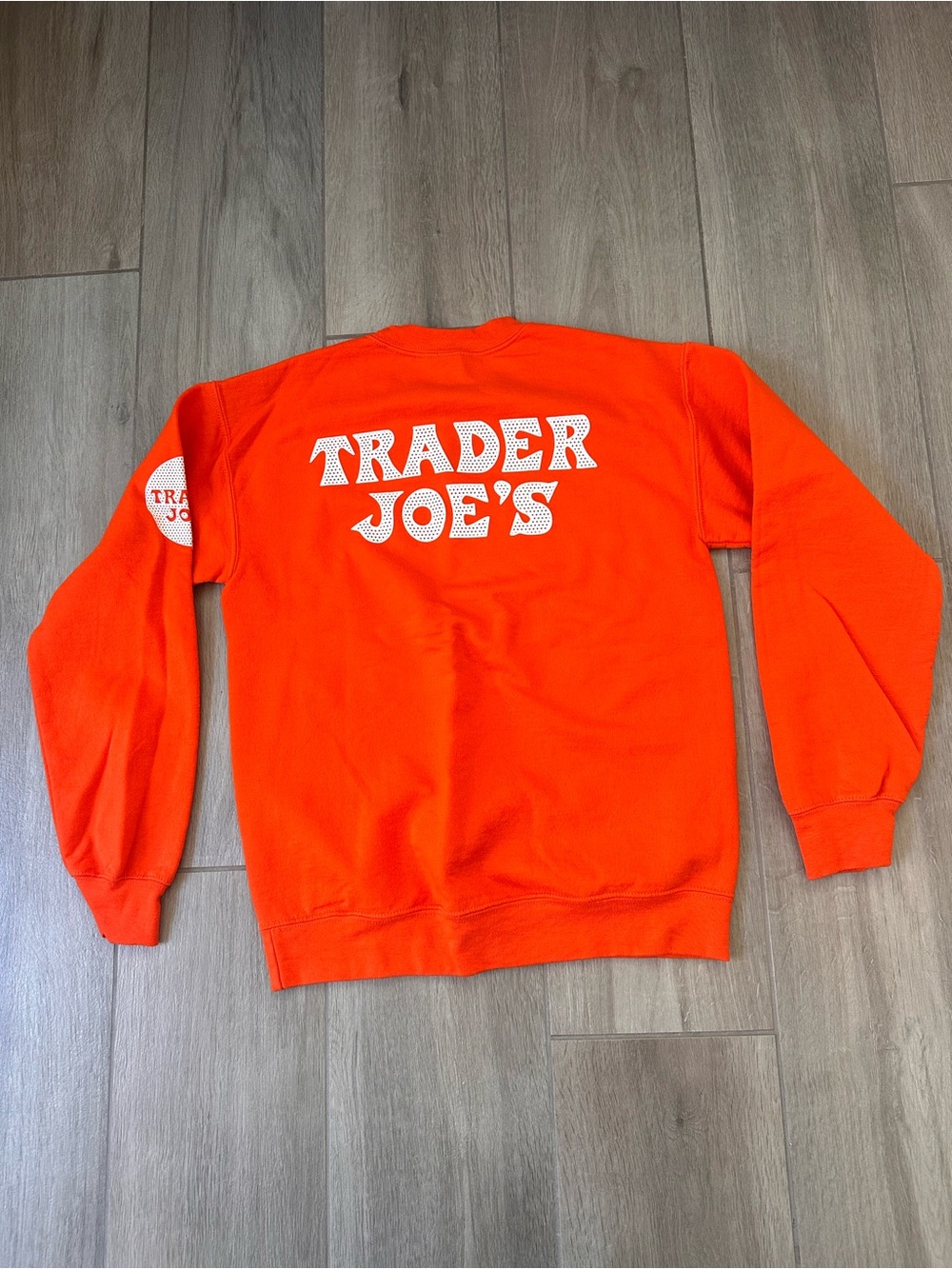 Gildan Bright Orange 'Trader Joe's' Crewneck Sweatshirt